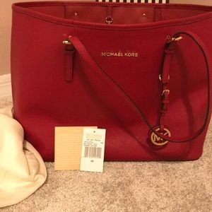 Authentic Michael Kors large jet set travel tote